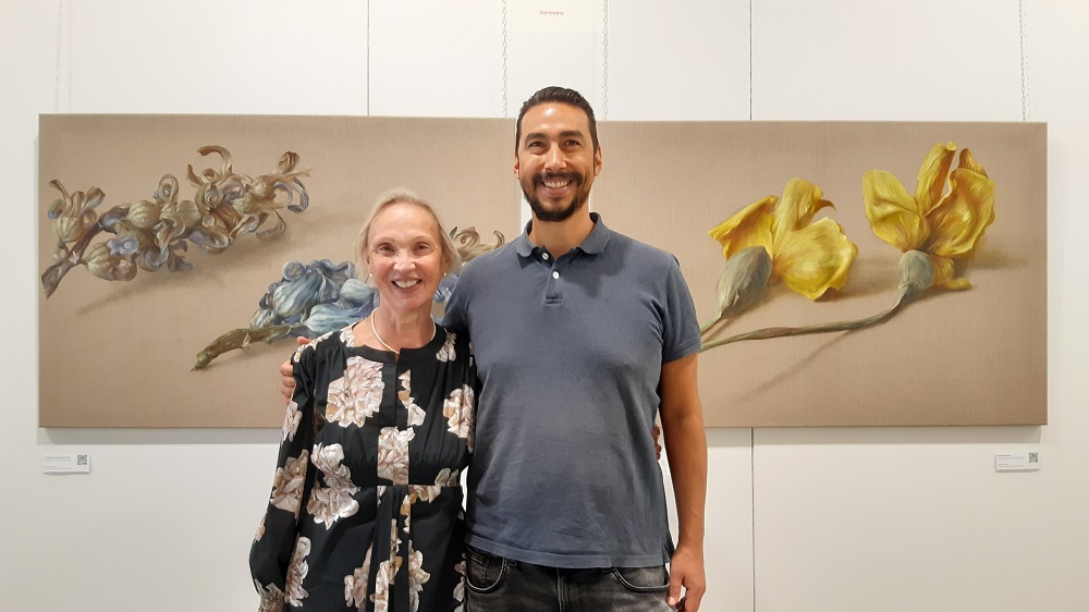 Marieluise Bantel and son at the Florence Biennale